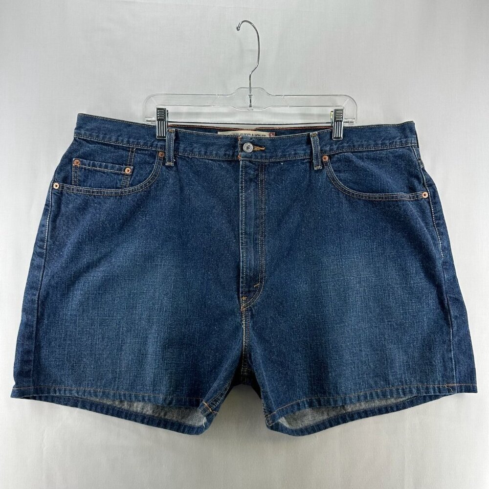 Levi's Shorts Womens Sz 44 569 Loose Straight Boyfriend 4" Jean Denim Blue